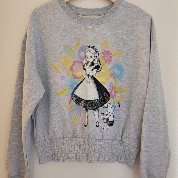 Disney Tops - Disney Alice in Wonderland Cozy Sweatshirt Women size L